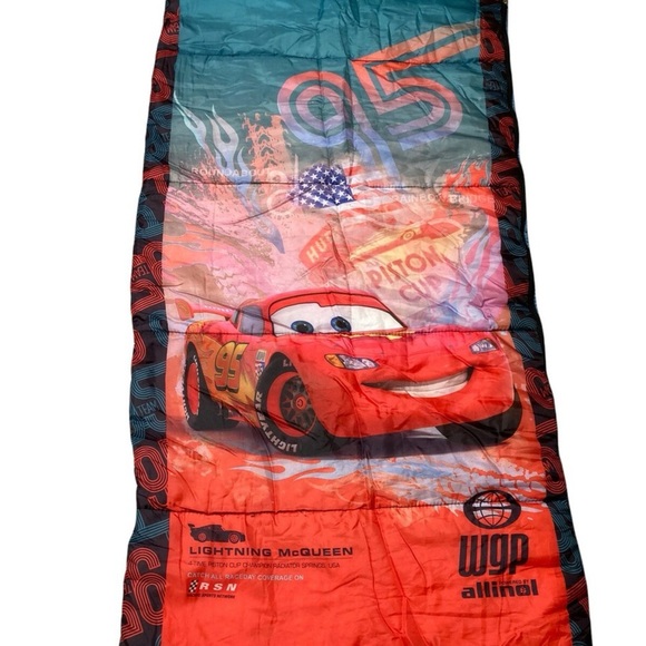 Disney Cars Lightning McQueen Red and Blue Blanket sleeping bag - Picture 2 of 8